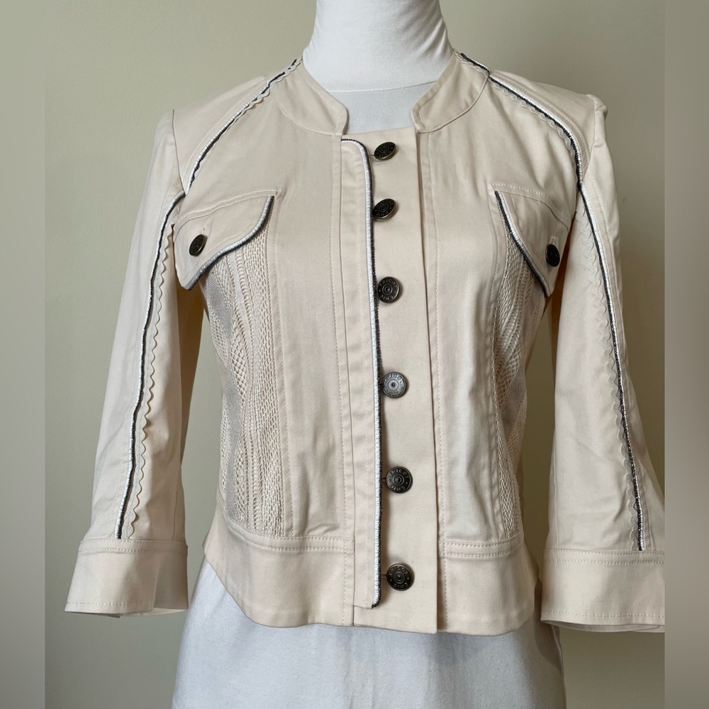 Tricot Chic Cotton Jacket Size 6, nwt, Orig Price $470
